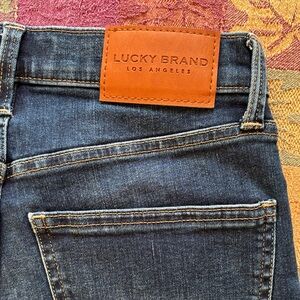 Lucky Brand Mid Rise Skinny Ava Dark Blue Denim Pants, size 4